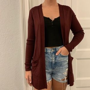 SO Maroon XS Cardigan
